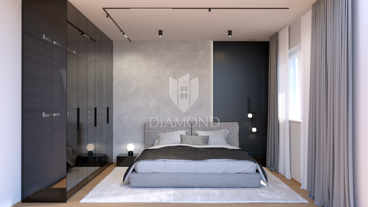 Novogradnja v Puli, 73 m², 2 spalnici, garaža