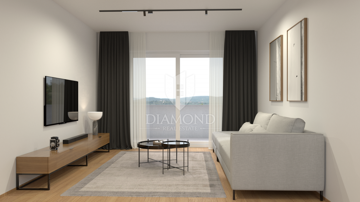 Novogradnja v Puli, 73 m², 2 spalnici, garaža