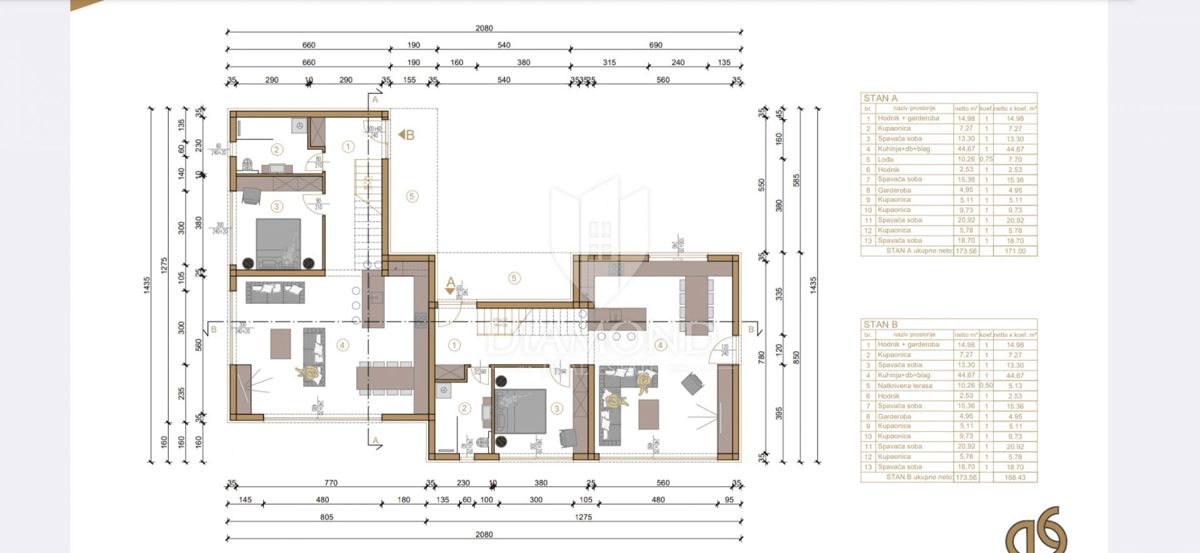 Ližnjan, moderna hiša s pogledom na morje