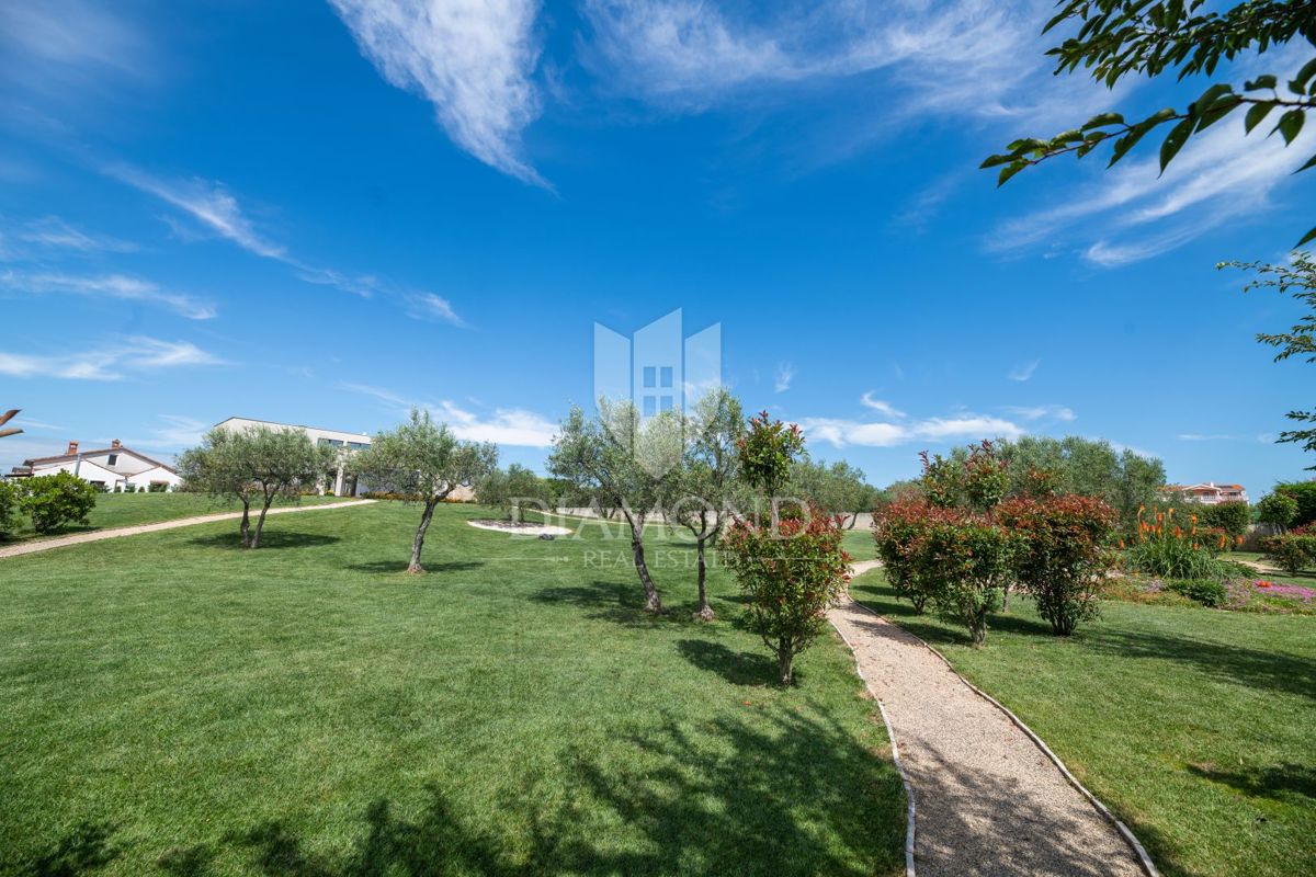 Moderno zasnovana vila z velikim vrtom in čudovitim pogledom na morje