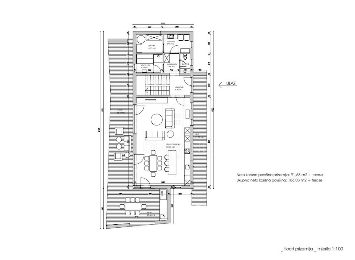 Kanfanar, okolica, zemljišče z lepim projektom hiše