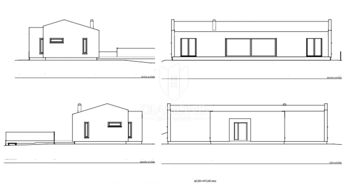 Žminj, zemljišče s projektom in gradbenim dovoljenjem!