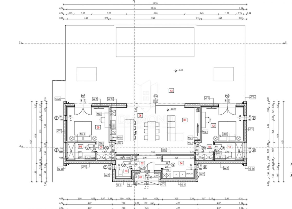 Žminj, zemljišče s projektom in gradbenim dovoljenjem!