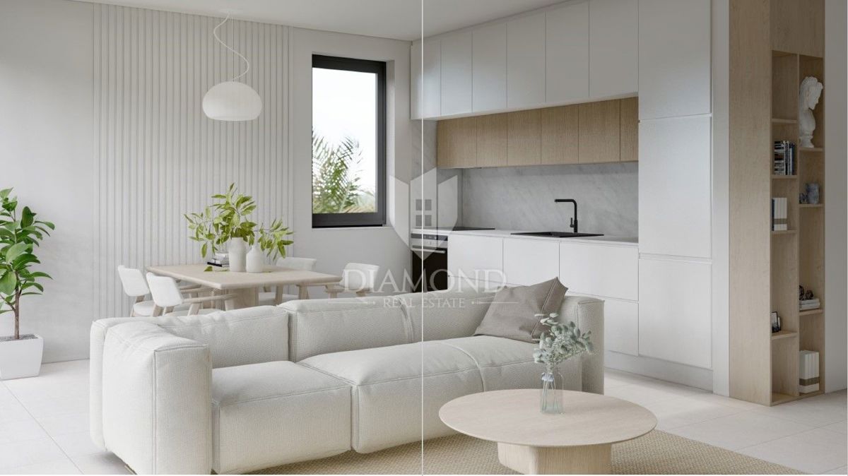 Novo pritlično stanovanje z vrtom v bližini Rovinja