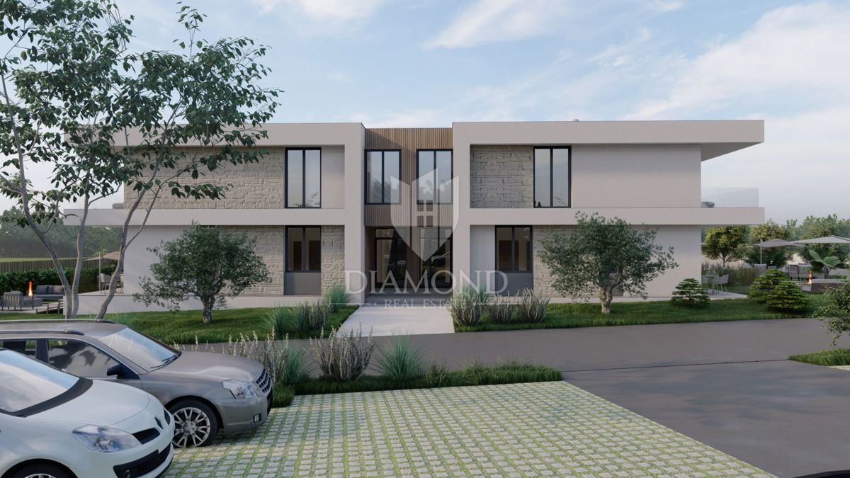 Novo pritlično stanovanje z vrtom v bližini Rovinja