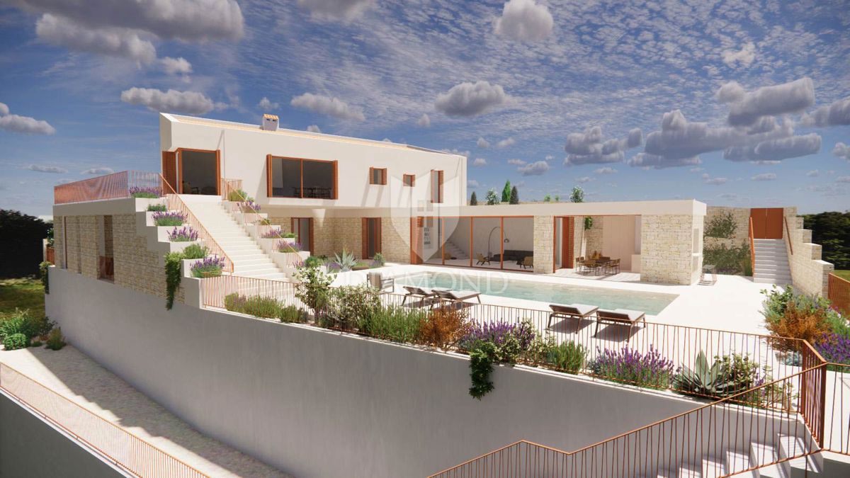 Ekskluzivno! Momjan, zemljišče s panoramskim pogledom na morje!