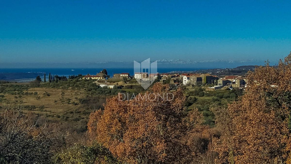 Ekskluzivno! Momjan, zemljišče s panoramskim pogledom na morje!