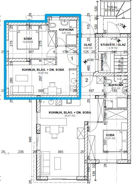 Apartmaj Njivice, Omišalj, 33m2