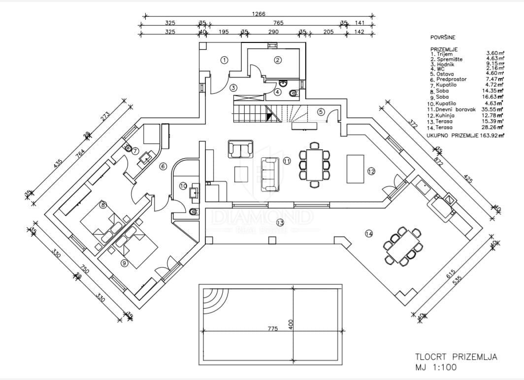 Odlično zazidljivo zemljišče s projektom za hišo
