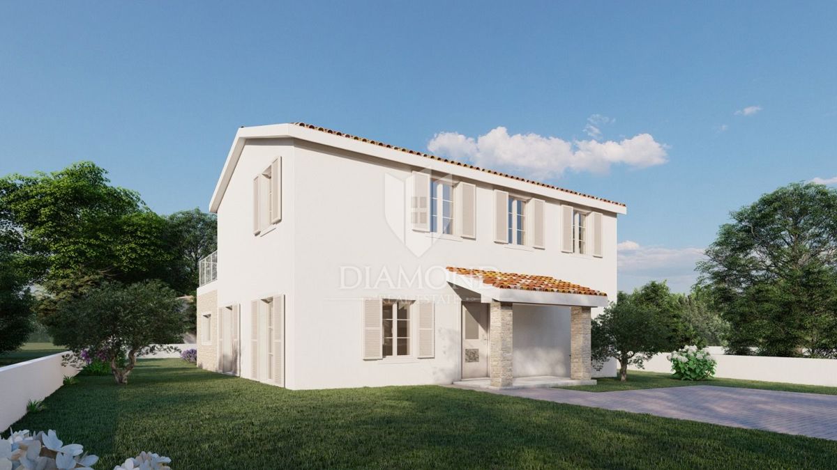 Poreč, okolica – roh-bau, fantastična vila s pogledom na morje