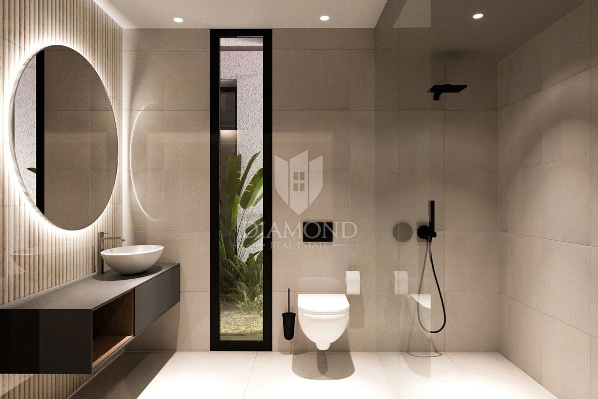 Novigrad, Luksuzno opremljeno stanovanje v pritličju s pogledom na morje!