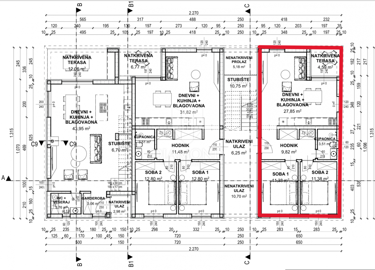 Poreč, novo stanovanje v bližini vseh storitev