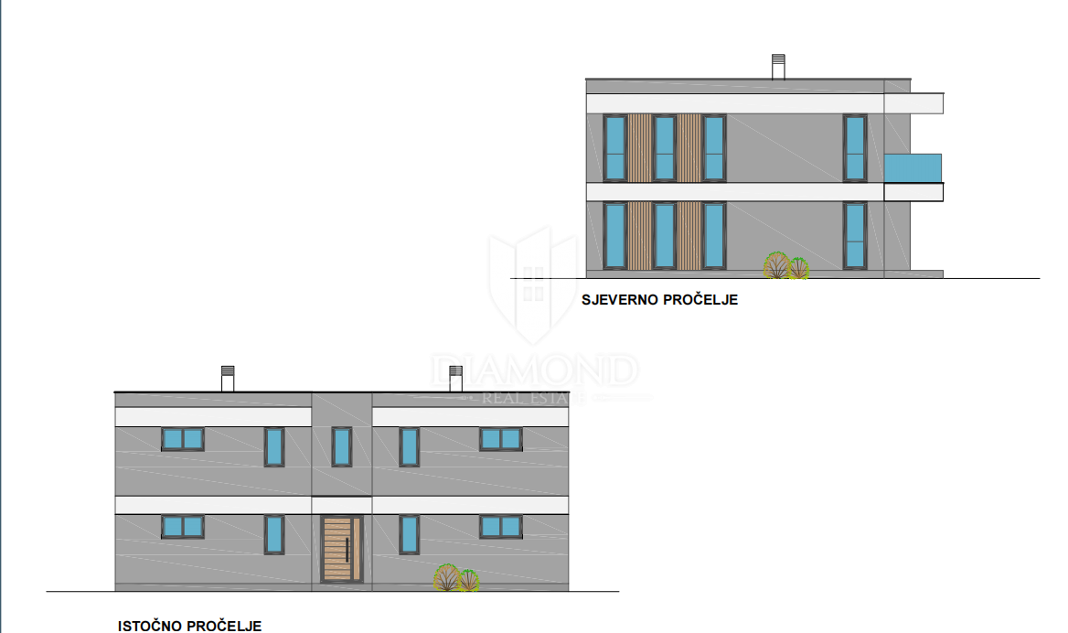 LIŽNJAN, Gradbena parcela z veljavnim gradbenim dovoljenjem – 4 stanovanja!