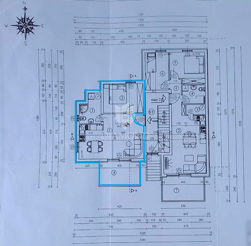 Apartmaj Podmurvice, Rijeka, 51,82m2