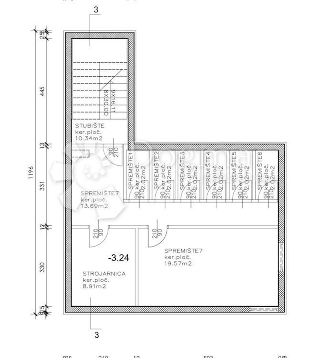 Apartma Sukošan, 92,49m2