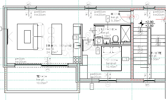 Stanovanje Povljana, 49,30m2