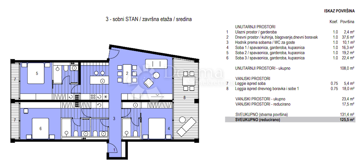 Stanovanje Belafuža, Zadar, 178,85m2