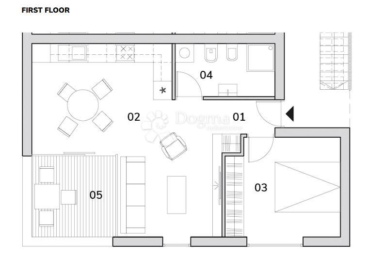 Apartma Karigador, Brtonigla, 80,55m2