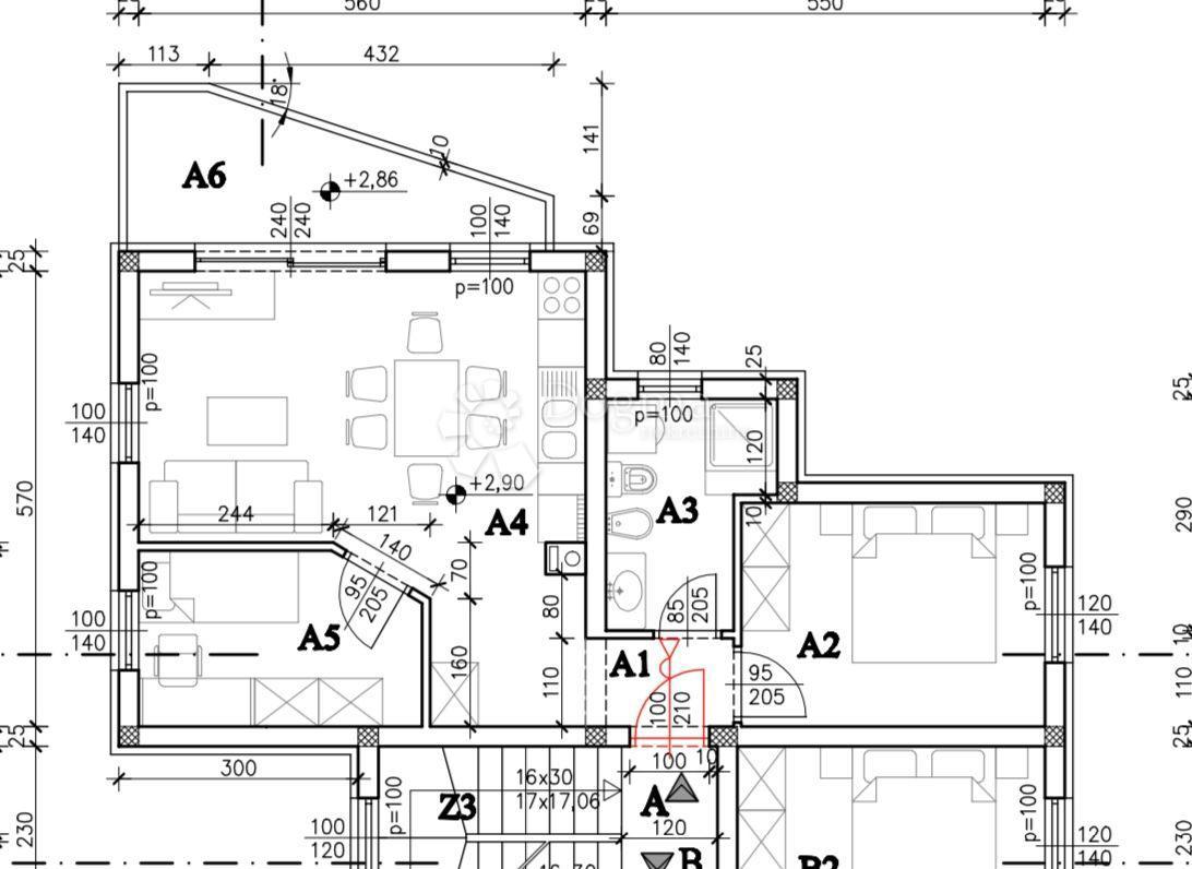 Stanovanje Valdebek, Pula, 55,70m2