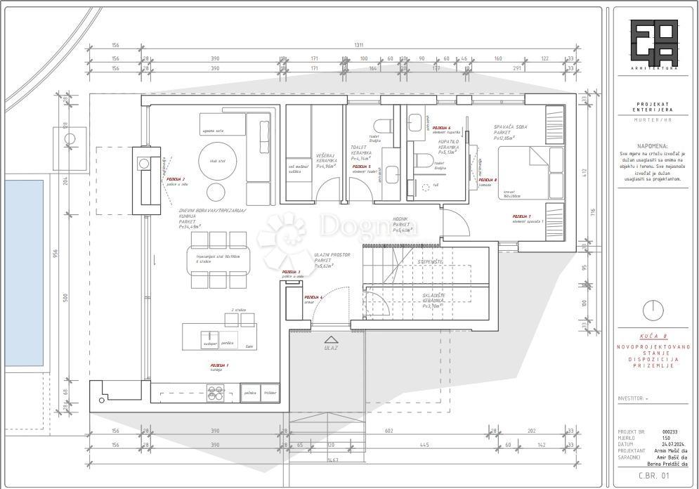 Hiša Murter, 150m2