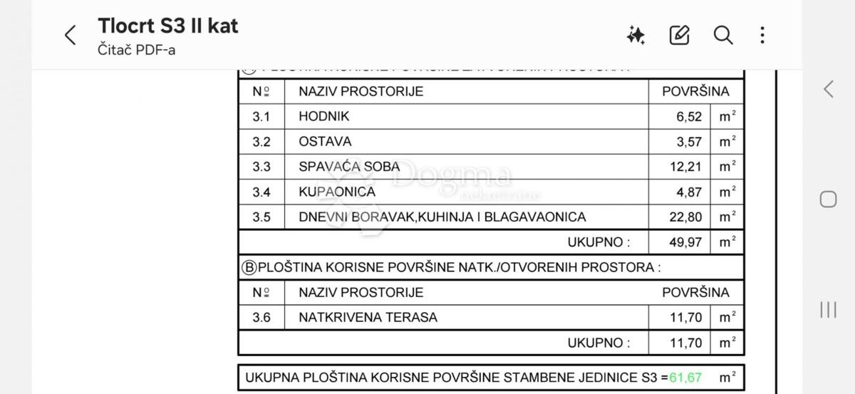 Stanovanje Grebaštica, Šibenik - Okolica, 58,75m2