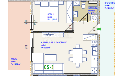 Stanovanje Seget Donji, Seget, 56,42m2