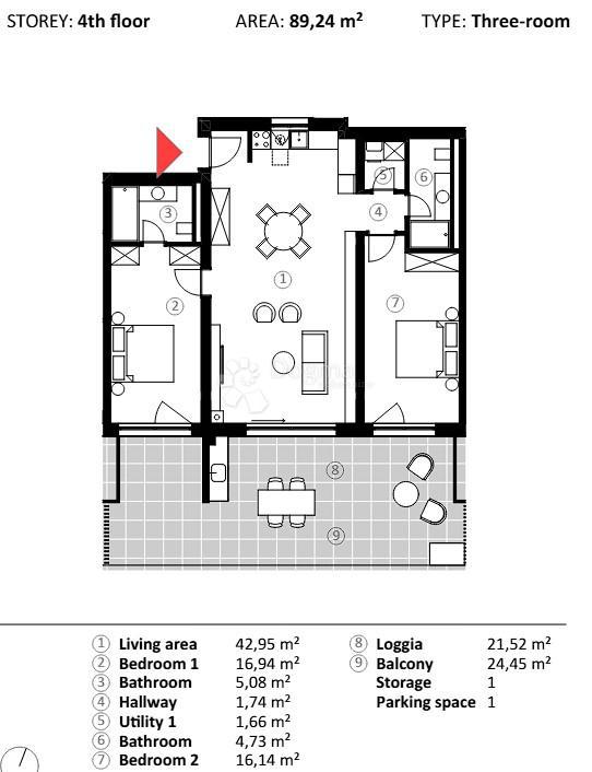 Stanovanje Umag, 66,90m2