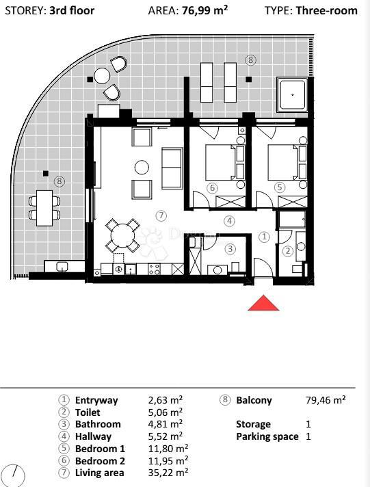 Stanovanje Umag, 66,90m2