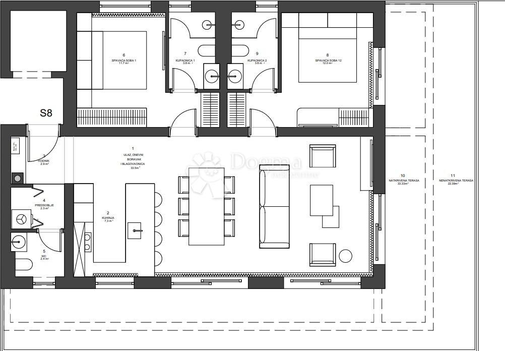 Stanovanje Zaton, Nin, 153,96m2