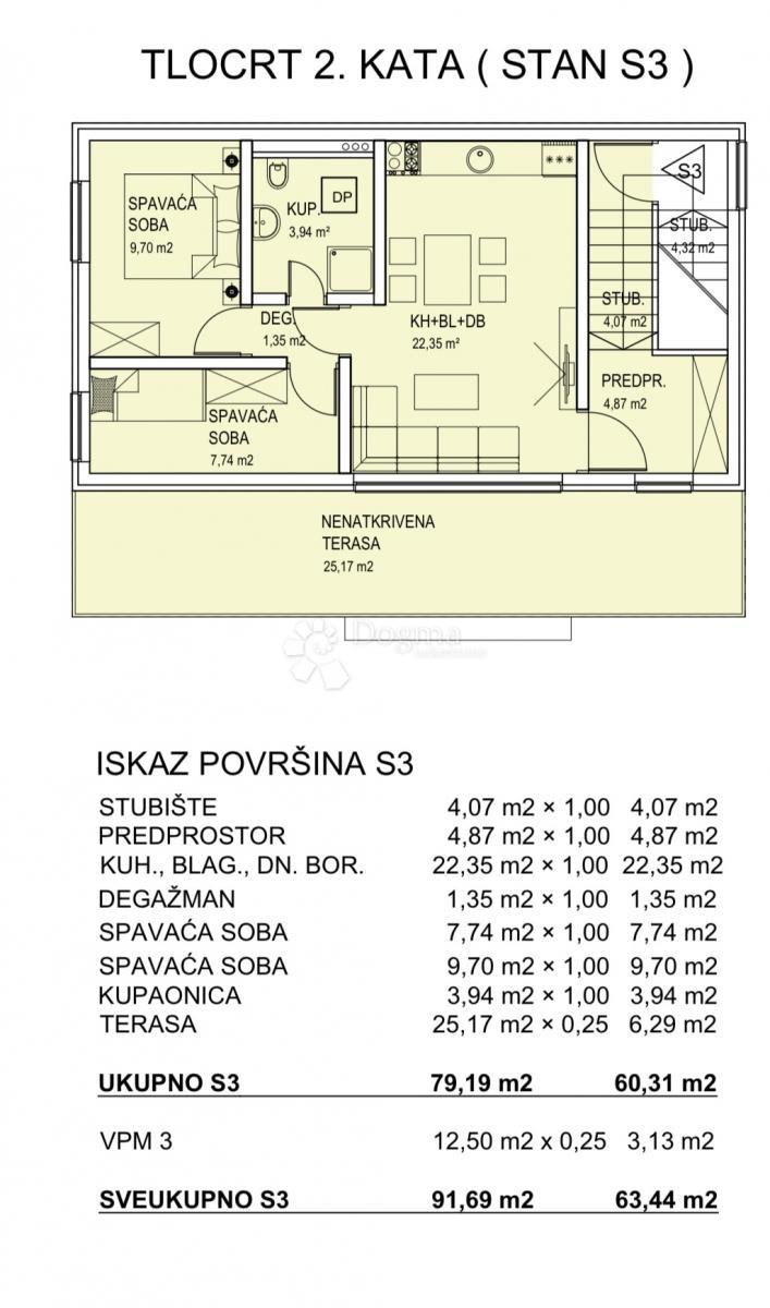 Stanovanje Gornja Dubrava, 52,01m2