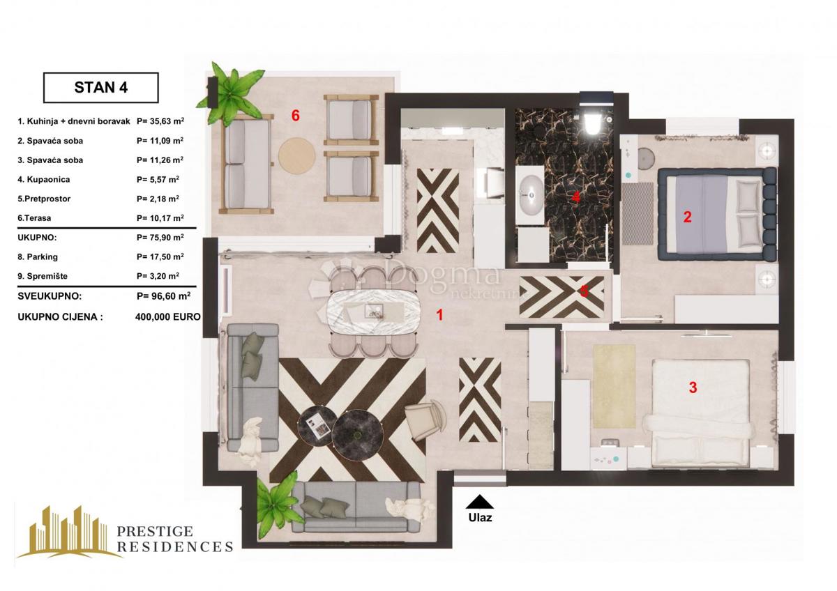 Stanovanje Brodarica, Šibenik - Okolica, 70,97m2