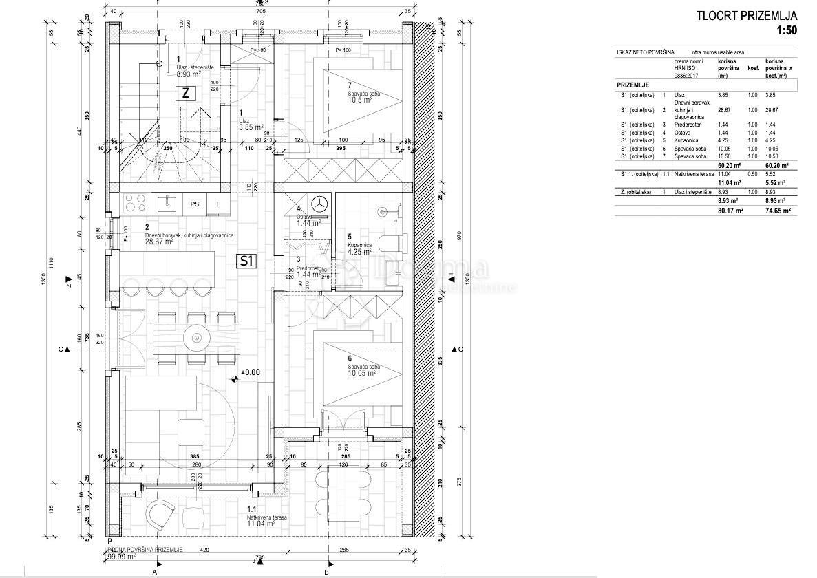 Stanovanje Rovinj, 65,70m2