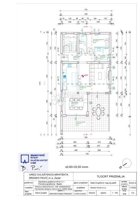 Hiša Rtina, Ražanac, 191,70m2
