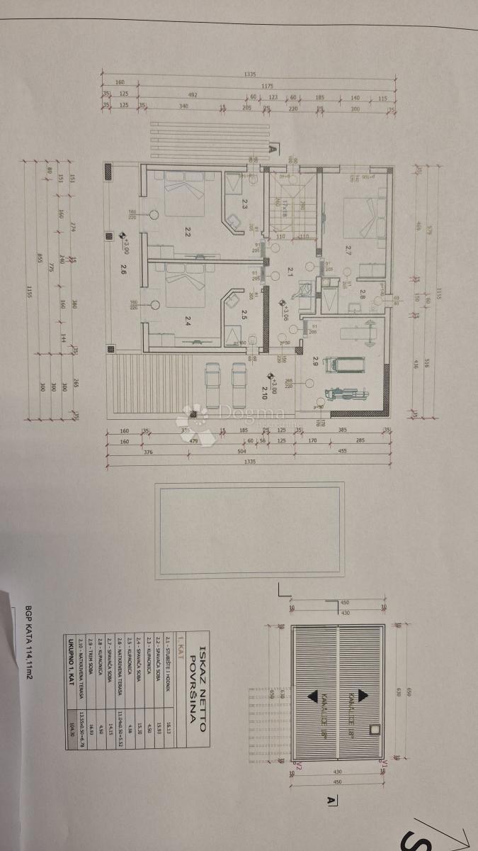 Stavbno zemljišče z gradbenim dovoljenjem za gradnjo družinske hiše z gospodarskim poslopjem in bazenom