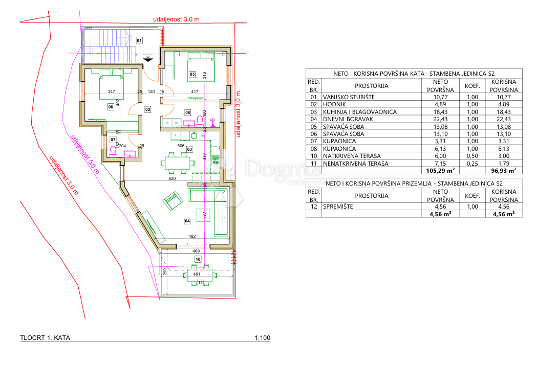 Stanovanje Tribunj, 105,29m2