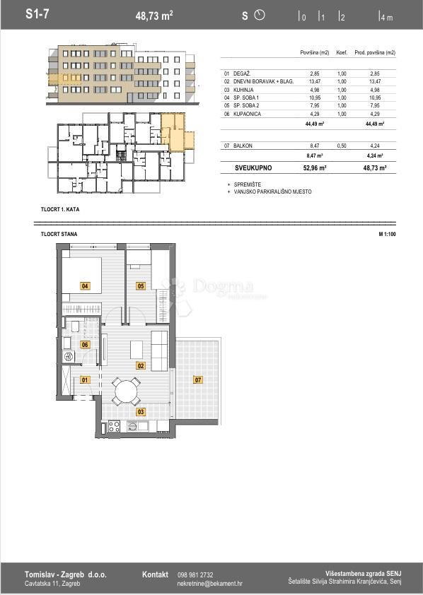 Stanovanje Senj, 31,21m2