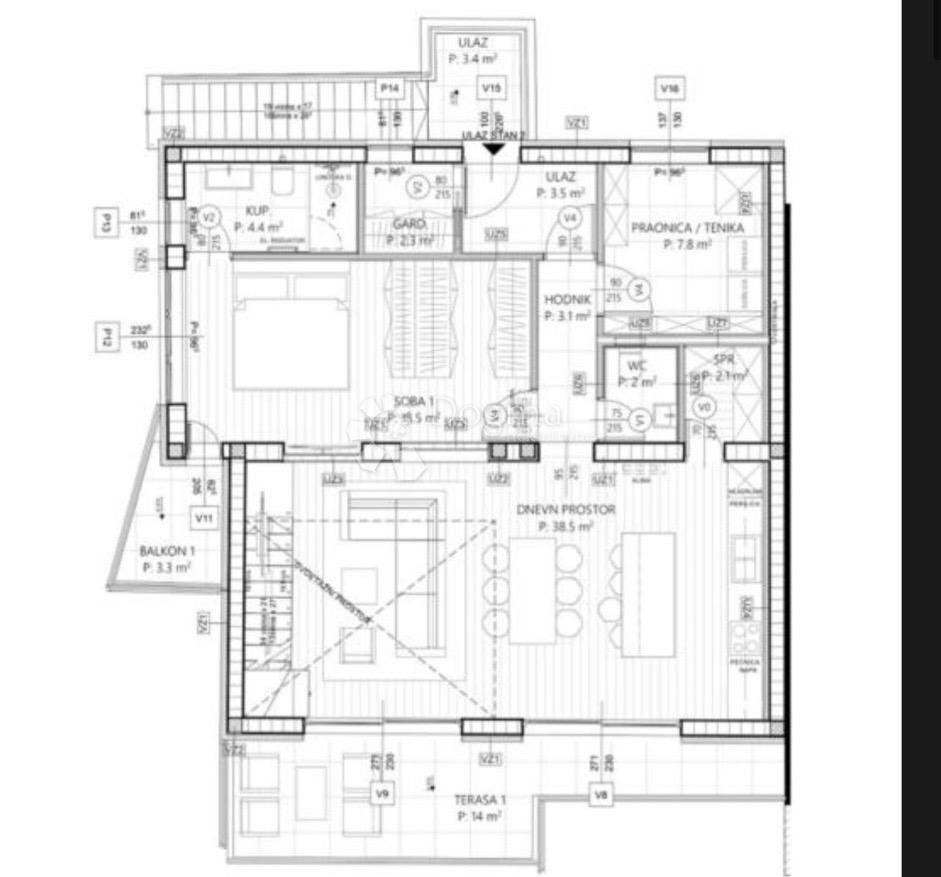 Stanovanje Trsat, Rijeka, 134,10m2