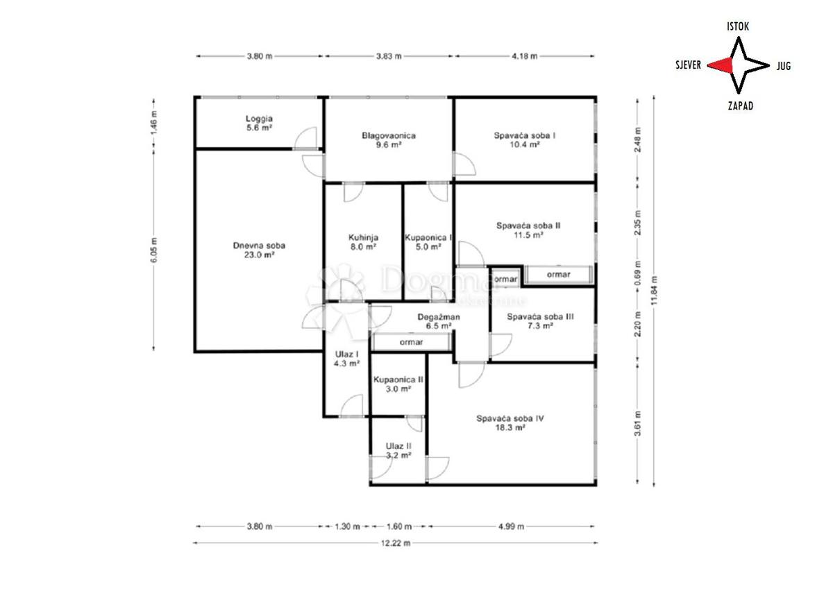 Stanovanje Vrbik, Trnje, 106,88m2