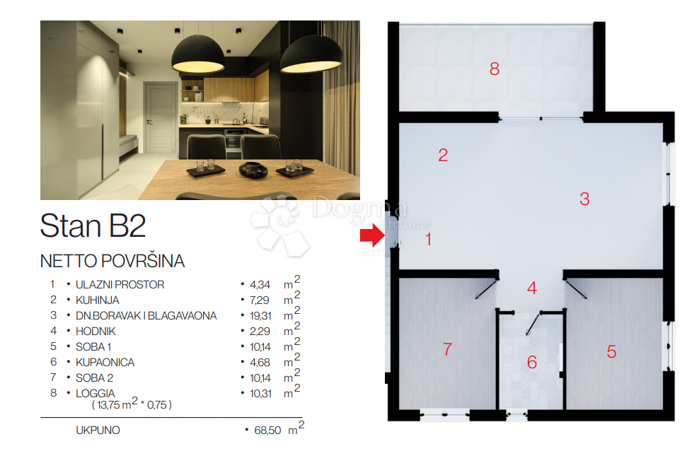 ROGOZNICA - APARTMA V PRITLIČJU NOVOGRADNJE
