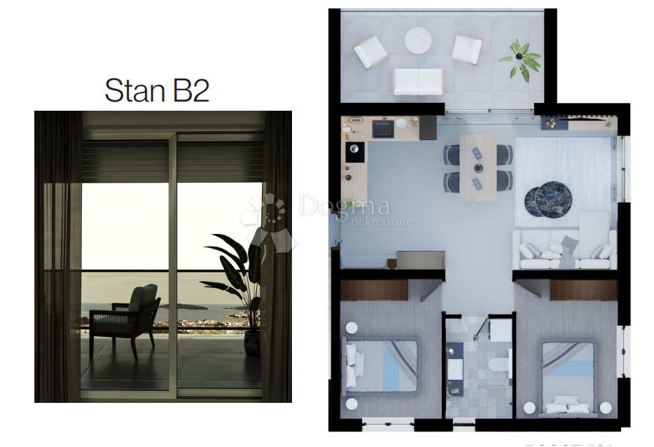 ROGOZNICA - APARTMA V PRITLIČJU NOVOGRADNJE