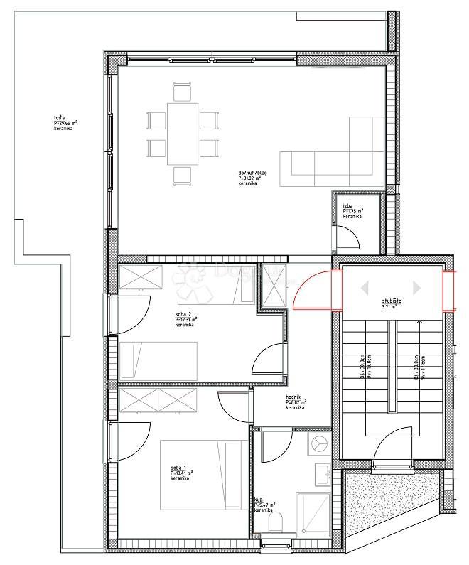 Stanovanje Vinjerac, Posedarje, 95,97m2