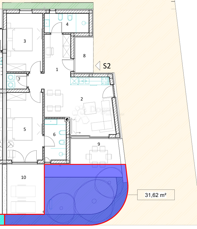 Okolica Umaga, novo stanovanje z zasebnim vrtom