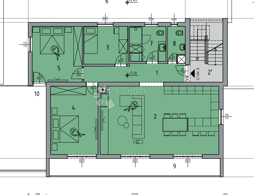 Stanovanje Kostrena, 110m2