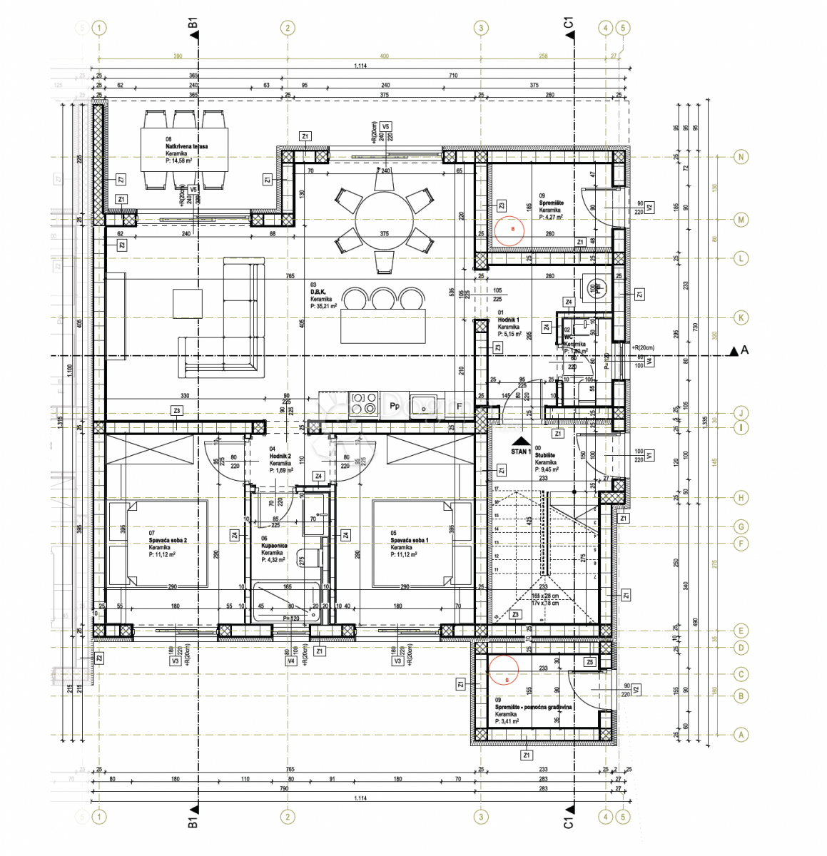 Apartma Krk, 89,26m2