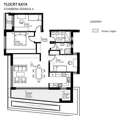 Stanovanje Centar, Varaždin, 86,30m2