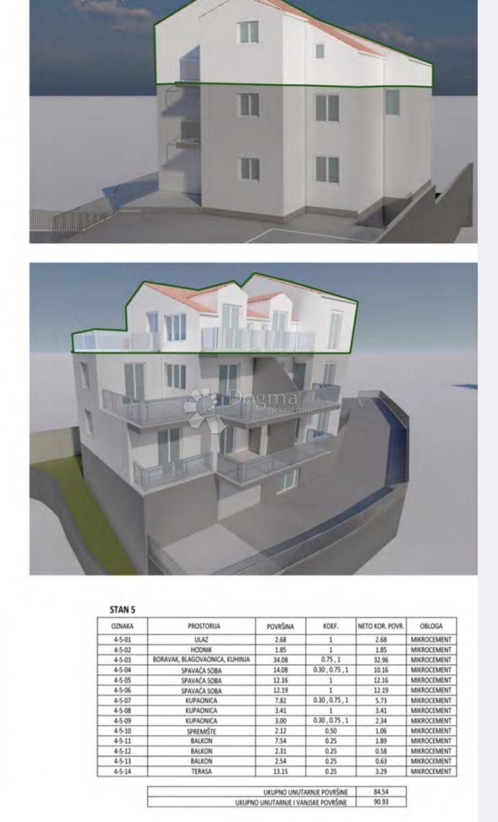 Stanovanje Mlini, Župa Dubrovačka, 90,93m2