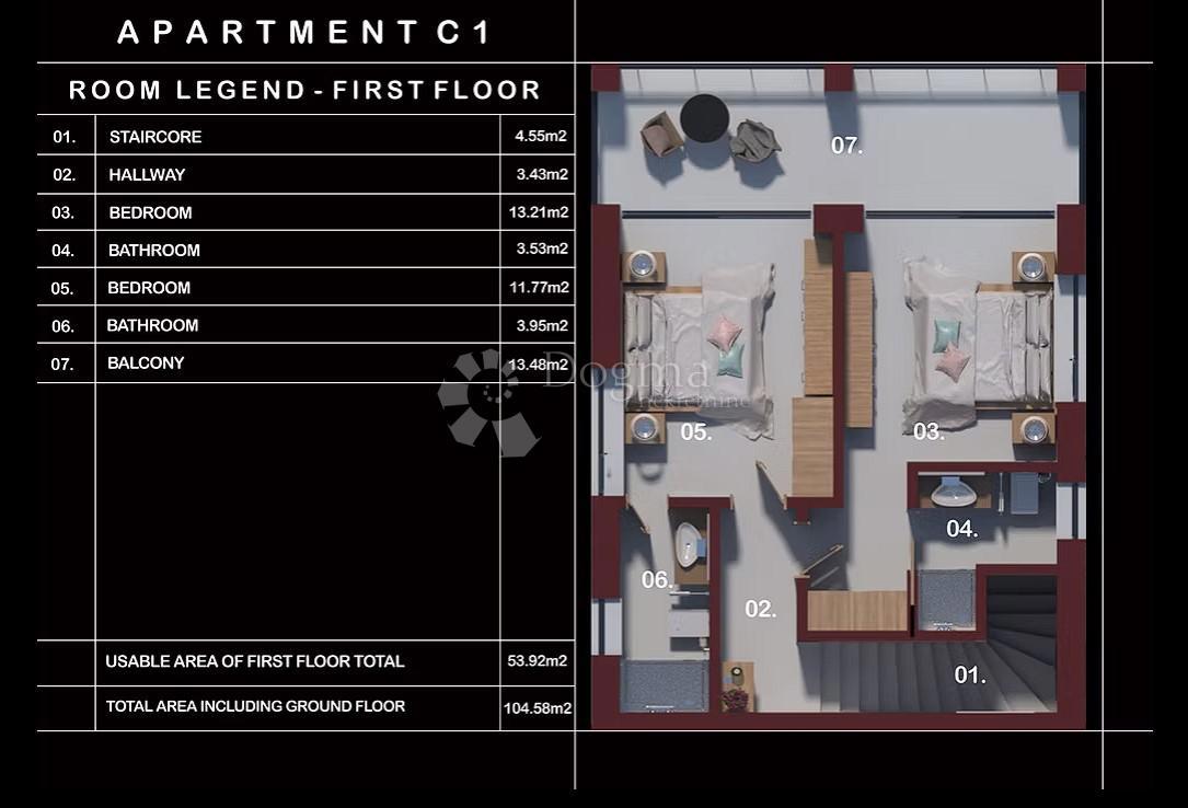 Hiša Poreč, 104,58m2