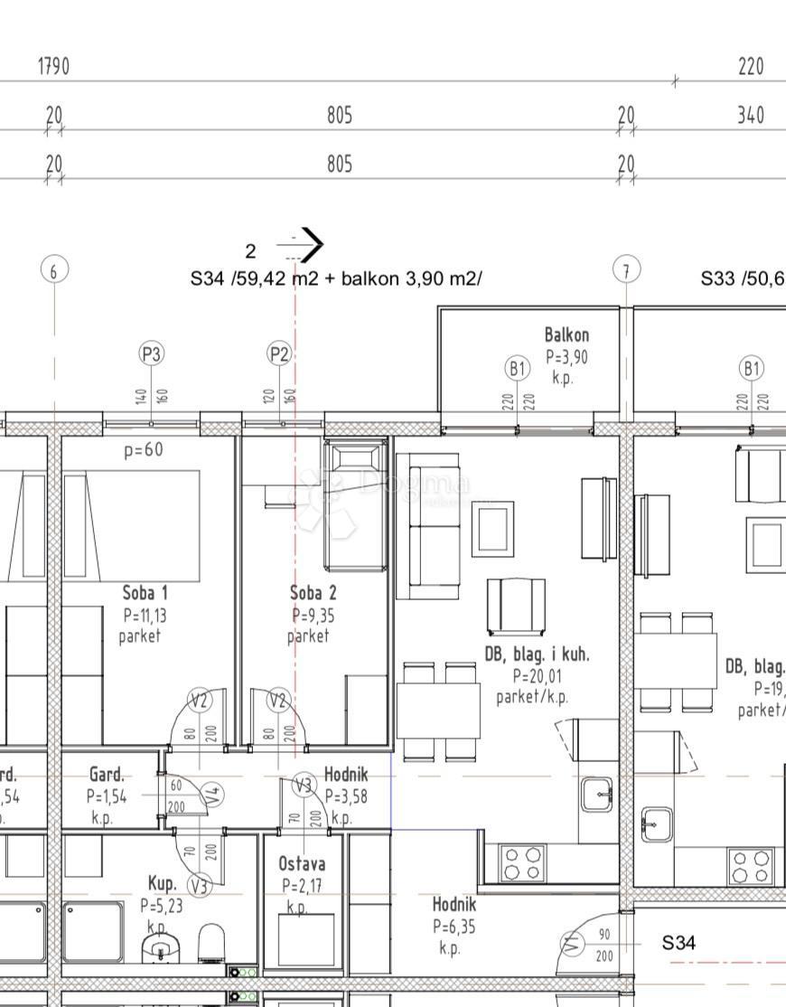 Stanovanje Gradići, Velika Gorica - Okolica, 44,16m2