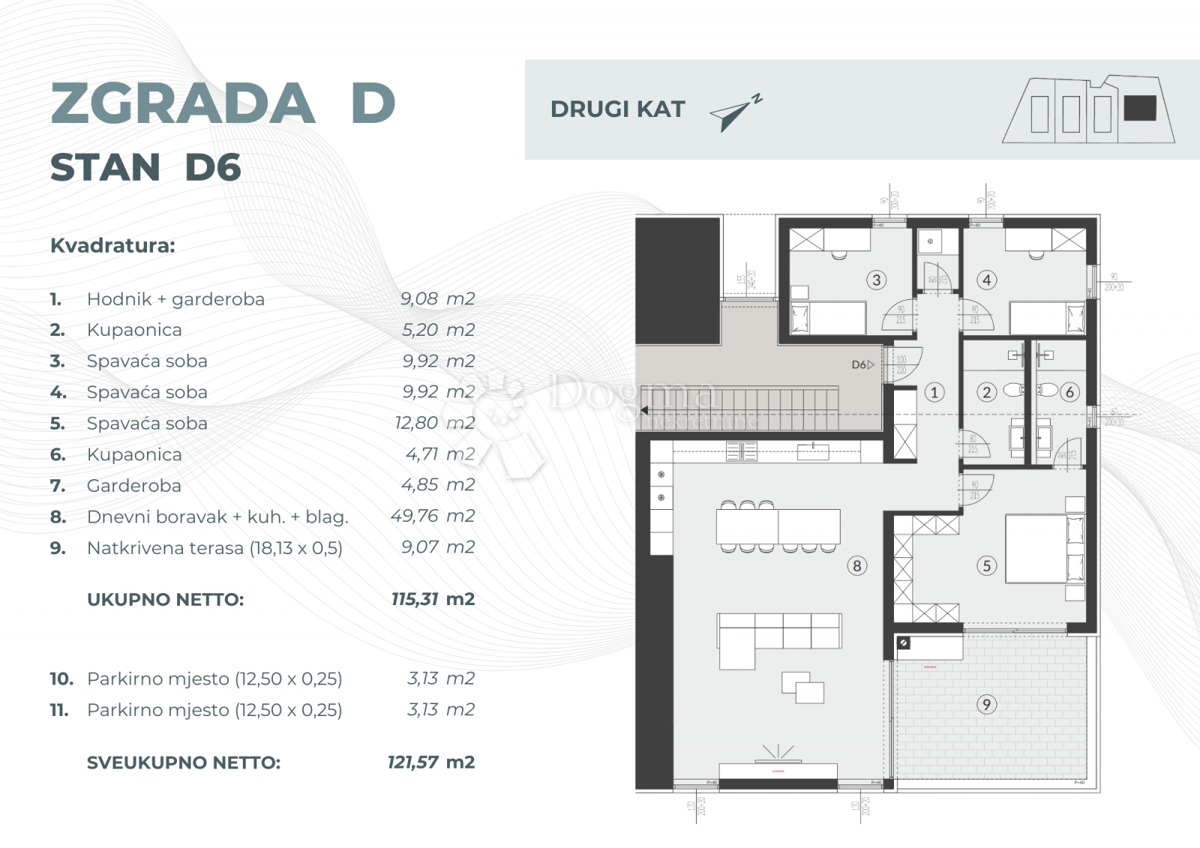 Stanovanje Fažana, 55,08m2