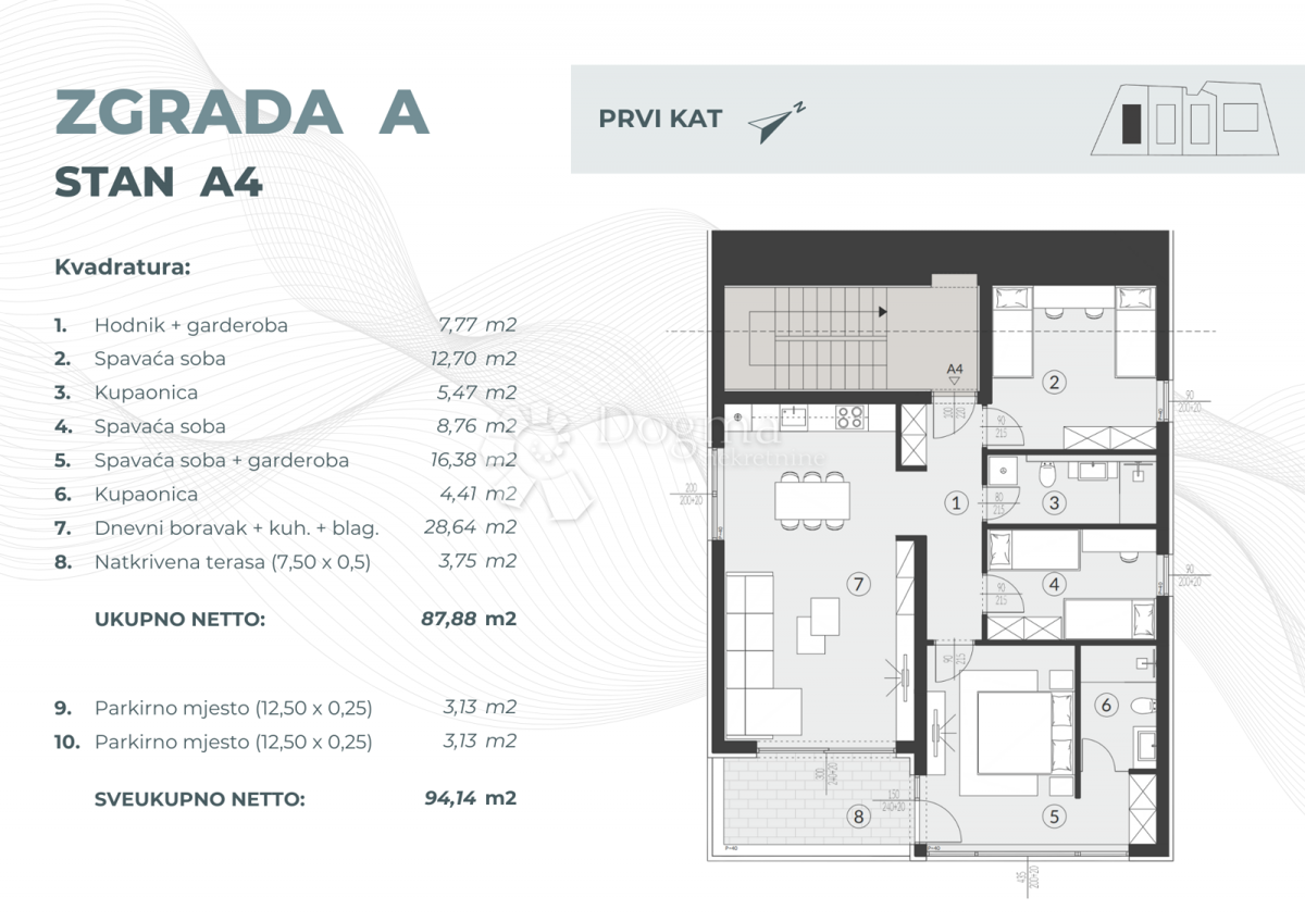 Stanovanje Fažana, 55,08m2